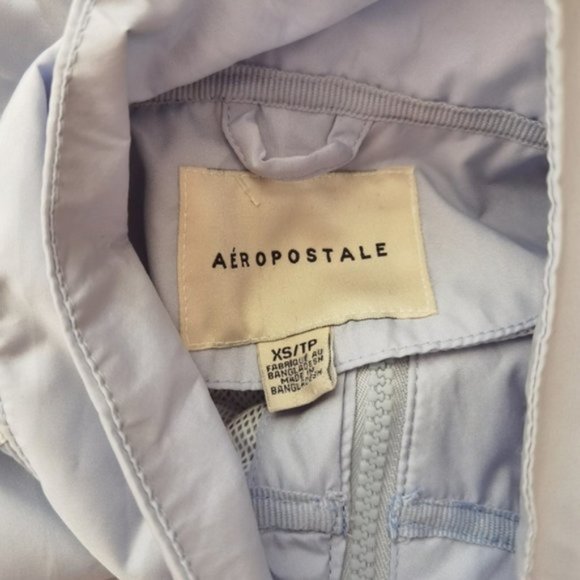 NWT Aeropostale purple & white quarter zip windbreaker - Picture 4 of 4